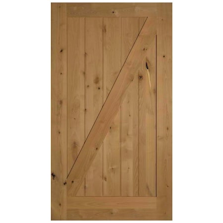 Codel Doors 48" x 84 " Knotty Alder 1-Panel Z-Bar Barn Slab Door 4070ska8401Z